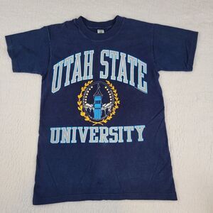 Vintage Utah State University Shirt 80s Desert Sportswear Size M Single Stitch